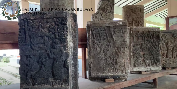 candi minak jinggo situs majapahit yang memiliki relief cerita binatang