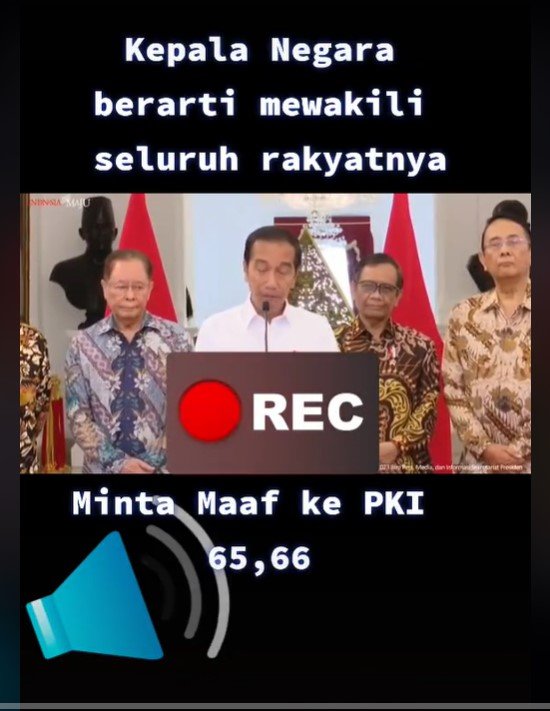 cek fakta hoaks video presiden jokowi minta maaf ke pki