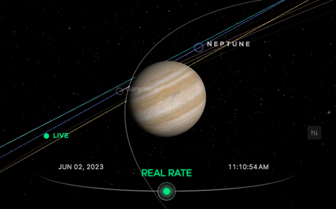 tampilan 3d ini bisa jelajah planet di tata surya secara realtime dan bisa dicoba