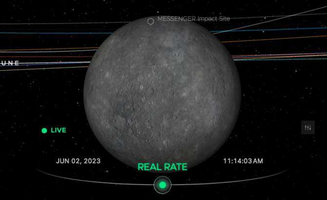 tampilan 3d ini bisa jelajah planet di tata surya secara realtime dan bisa dicoba