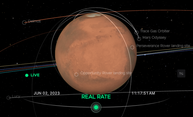 tampilan 3d ini bisa jelajah planet di tata surya secara realtime dan bisa dicoba