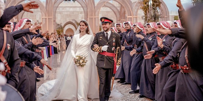 Megahnya Pernikahan Putra Mahkota Kerajaan Yordania, Dihadiri Raja dan Ratu Dunia