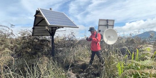 Alat Pemantauan Gunung Sinabung Terbakar, Diduga akibat Pembakaran Lahan