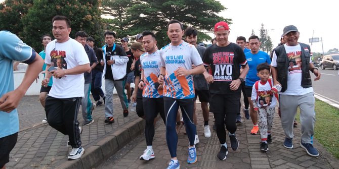 Lari Bareng Bima Arya di Pakansari, Ganjar Ajak Warga Bogor Rajin Olahraga