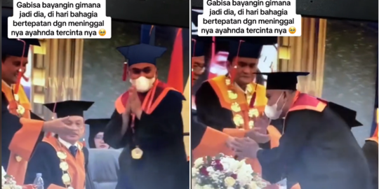 Momen Haru Wisudawan Tetap Hadir Meski Ayahnya Meninggal Dunia, Banjir Dukungan