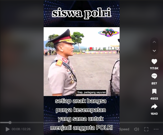 jenderal polri ketemu anak tukang sayur jadi polisi