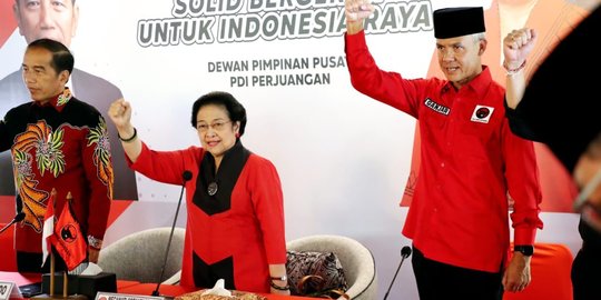 Presiden Jokowi, Megawati dan Ganjar Hadiri Rakernas III PDIP