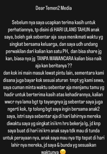 ulang tahun anak ruben onsu