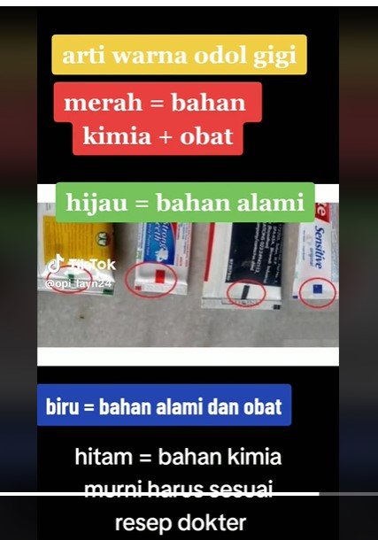 fakta di balik tiktok viral soal kode warna pada kemasan pasta gigi