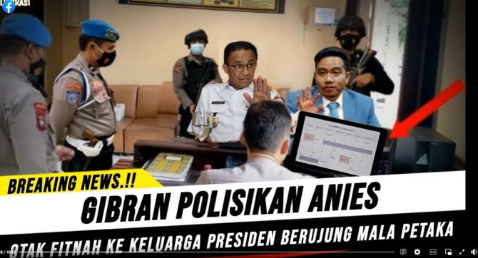 cek fakta hoaks gibran polisikan anies baswedan karena menfitnah keluarganya