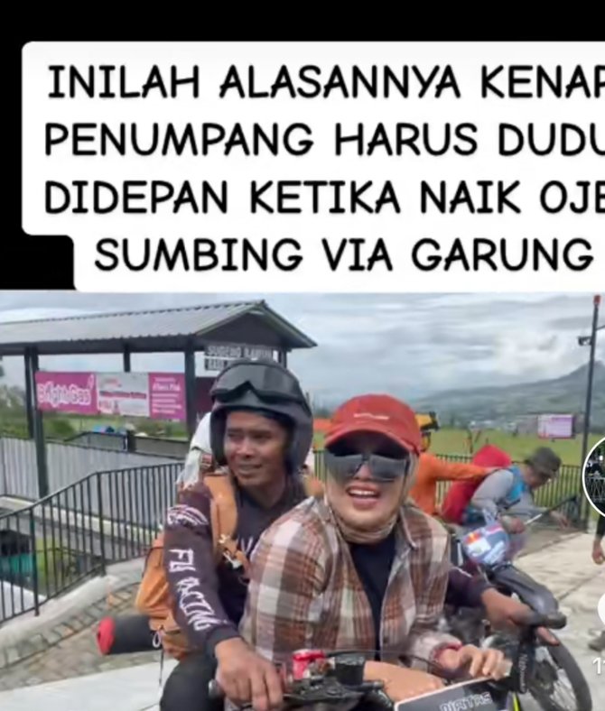 viral ojek motor gunung sumbing penumpang duduk di depan ini alasannya