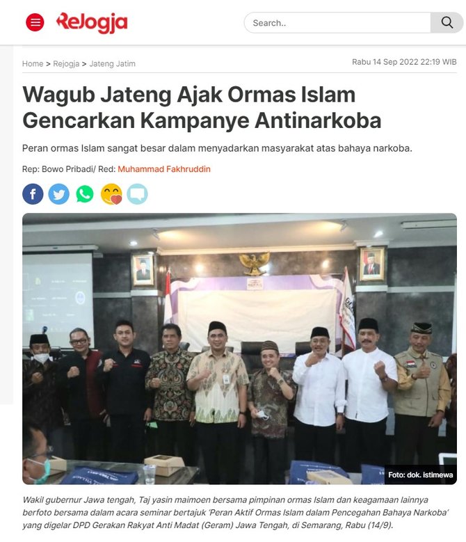 cek fakta wakil ganjar di jateng mundur dan nyatakan dukung anies baswedan