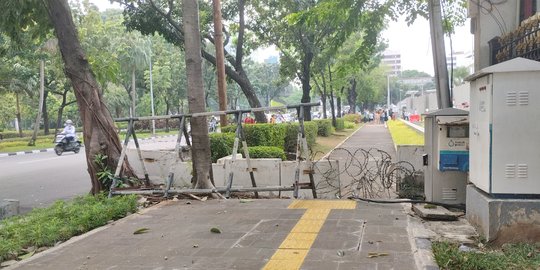 Usai Viral, Pemprov DKI Bakal Buka Blokade Trotoar Depan Kedubes AS