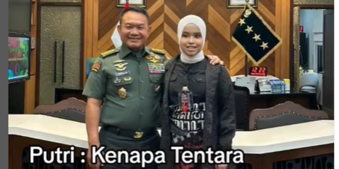 Bertemu sama Jenderal Bintang 4 TNI, Putri Ariani 'Kenapa Tentara itu Siap-Siap Pak?'