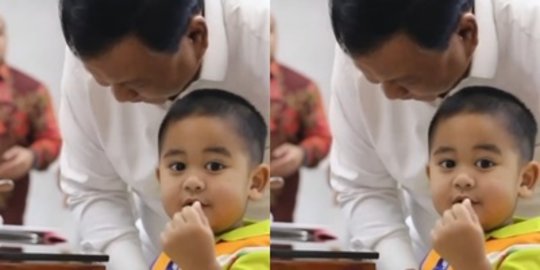 Peluk dan Cium Sayang Pensiunan Jenderal Kopassus ke Cucu Jokowi