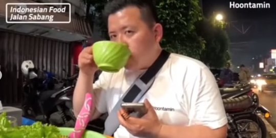 Dikira Sup Gratis, Youtuber Korea Ini Minum Air Kobokan saat Review Pecel Lele