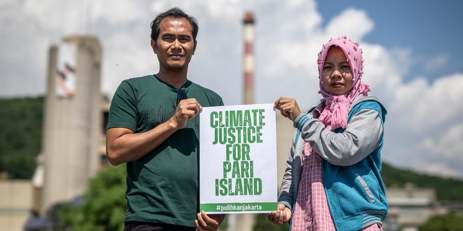 Protes Jakarta Tenggelam, Warga Pulau Pari Datangi Pabrik Holcim di Swiss