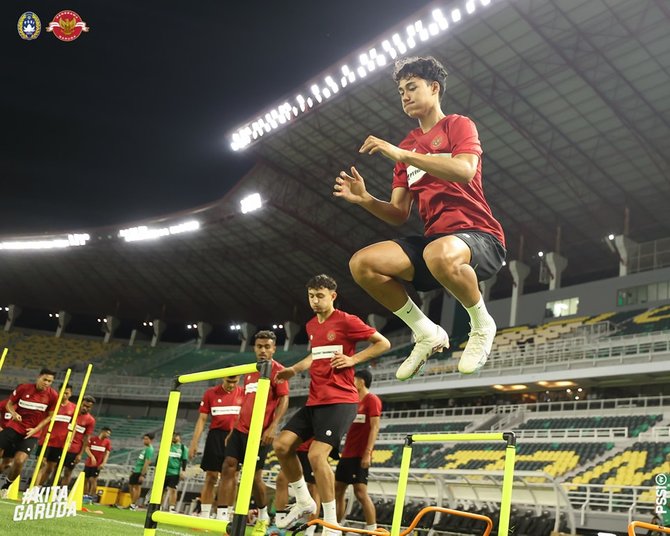 timnas indonesia jelang laga fifa matchday lawan palestina di stadion gelora bung tomo surabaya