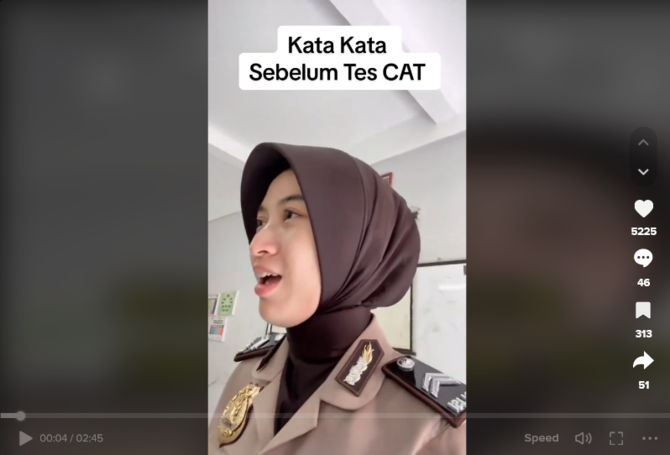 kecantikan polwan bertugas di tes casis polri