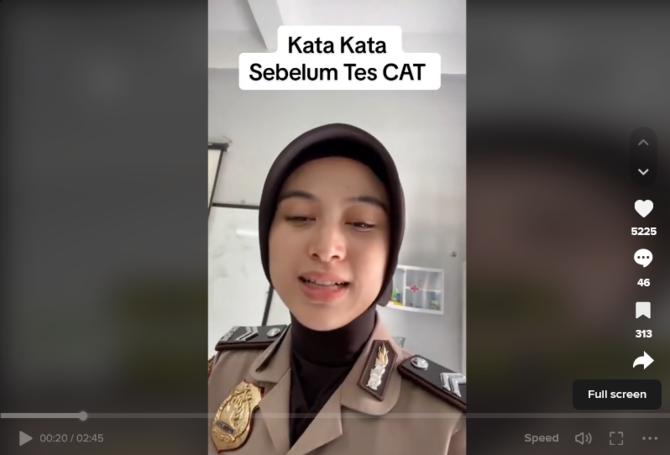 kecantikan polwan bertugas di tes casis polri