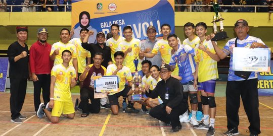 Meriah, Ribuan Orang Padati Final Gala Desa Bola Voli Piala Bupati Banyuwangi