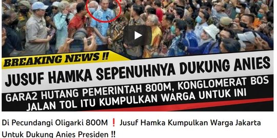 CEK FAKTA: Jusuf Hamka Kumpulkan Warga Jakarta untuk Dukung Anies Jadi Presiden?