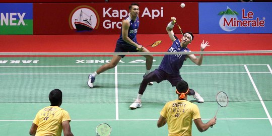 Tak Berkutik, Fajar/Rian Menyerah Hadapi Ganda India di Indonesia Open 2023