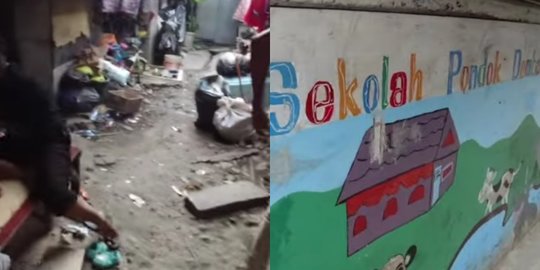Viral Potret Perkampungan di Kolong Jembatan Jakarta, Ada Sekolah hingga Masjid