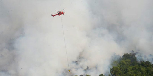 Empat Helikopter Ikut Padamkan Karhutla di Riau, BPBD: Tak Kenal Kata Libur!