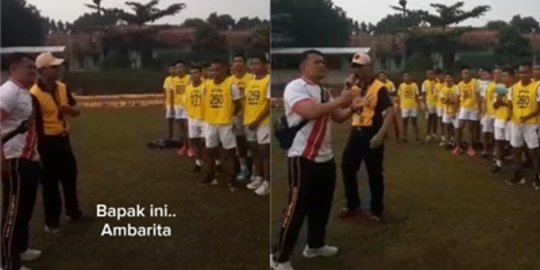 Aipda Ambarita Muncul, Berteriak Lantang Semangati Sejumlah Calon Polisi