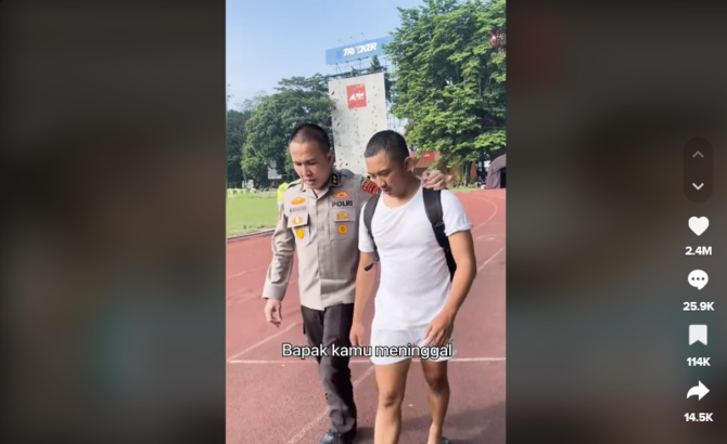 salah satu casis polda jawa barat dapat kabar duka dari keluarga