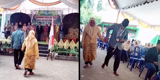 Bangga Gandeng Sang Ibu, Siswa SMP Tak Pakai Alas Kaki di Acara Wisuda