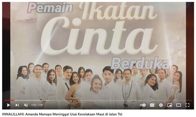 cek fakta hoaks pemain sinetron amanda manopo meninggal dunia