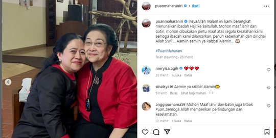 Megawati dan Puan Maharani Berangkat ke Tanah Suci Malam Ini