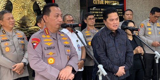 Di Depan Erick Thohir, Kapolri Ungkap Kecurangan Perangkat Pertandingan Liga 1