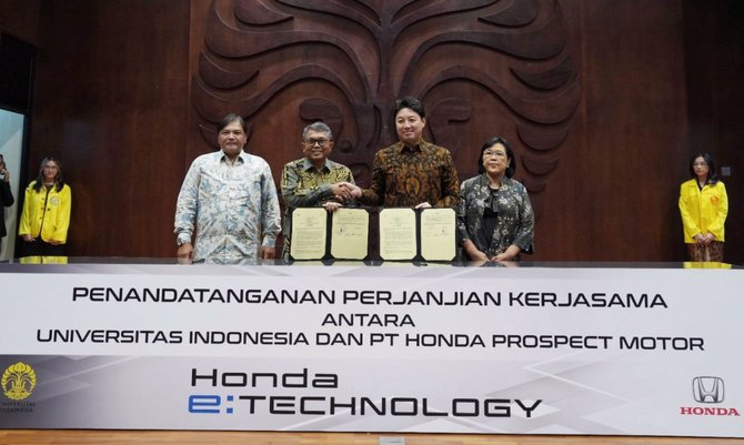 honda kerja sama dengan ui untuk kegiatan edukasi dan riset teknologi elektrifikasi