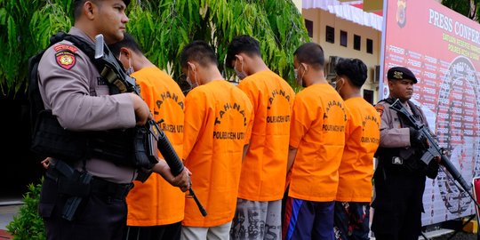 5 Pengedar Narkoba Antarprovinsi Ditangkap di Aceh Utara, 2,2 Kg Sabu Disita