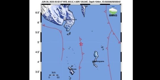 Gempa Guncang Pulau Karatung Sulut, Diduga Akibat Aktivitas Lempeng Laut Filipina