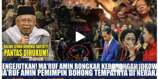 CEK FAKTA: Hoaks Ma\'ruf Amin Bongkar Seluruh Kebohongan Jokowi