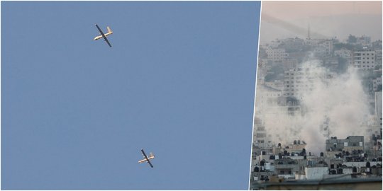 Penampakan Drone Israel Berputar-Putar Sebelum Bombardir Kota Jenin di Tepi Barat