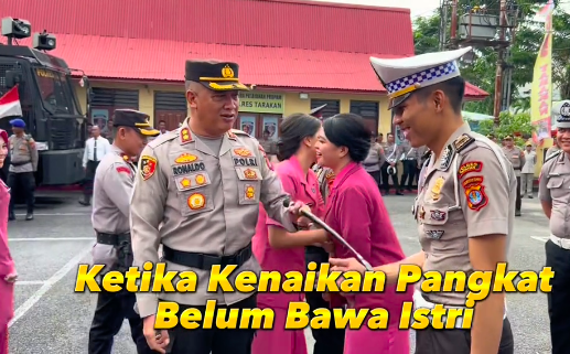 kenaikan pangkat belum bawa istri anggota polisi langsung dihukum atasan