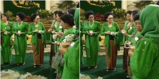 Video Lawas Ibu Negara Bu Tien Pakai Sanggul Jadi Perhatian 'Kangen Zaman Dahulu'