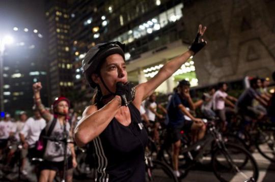Demo pengendara sepeda Brasil