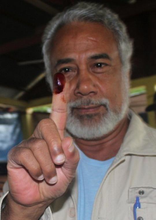 Xanana nyoblos di Pilpres Timor Leste