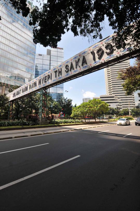 Jalan protokol Jakarta lengang