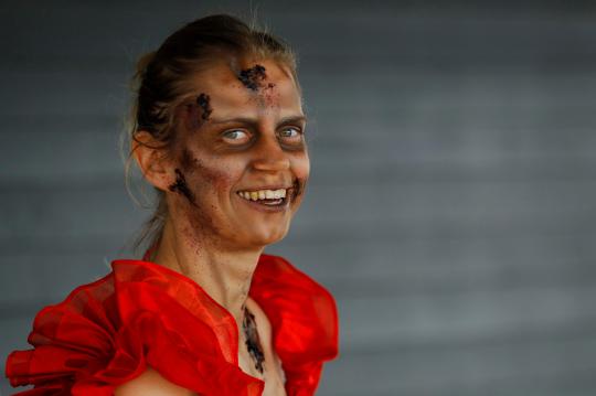 Penampilan zombie pada Festival Zombie Walk di Praha  Republik Ceko  S 