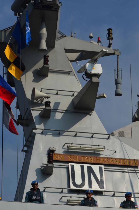 Pasukan Satgas Maritim Kontingen Garuda XXVIII UNFILL yang akan menjal 