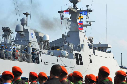 Pasukan Satgas Maritim Kontingen Garuda XXVIII UNFILL yang akan menjal 