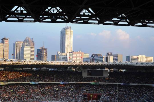 Ribuan umat kristiani mengikuti acara World Prayer Assembly yaitu doa  