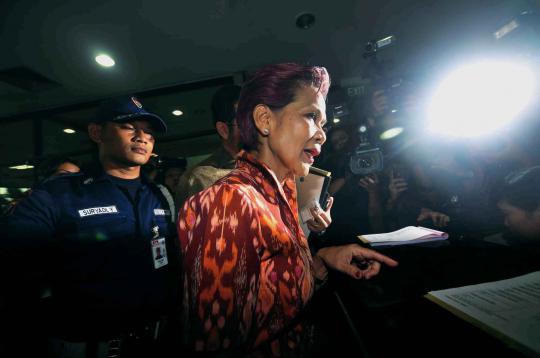Senyum Miranda Goeltom di KPK